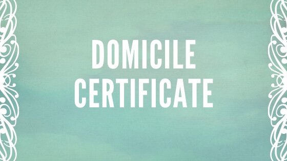 Domicile certificate